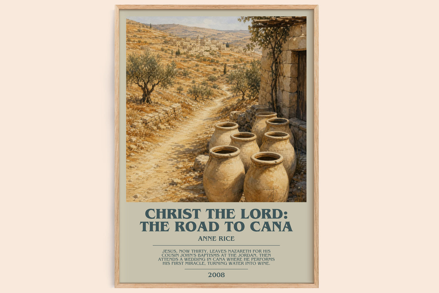 Christ The Lord: The Road To Cana bookish book poster by Anne Rice – framed literary art print