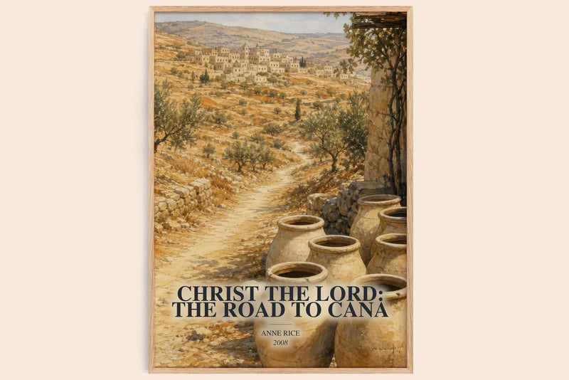 Christ The Lord: The Road To Cana watercolour book poster by Anne Rice – framed literary art print