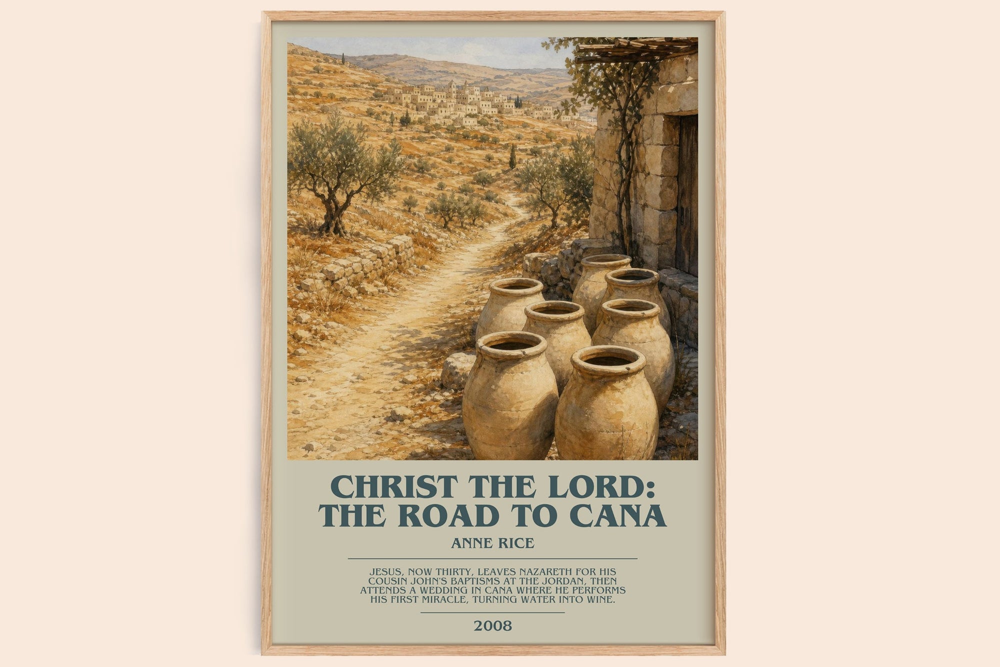 Christ The Lord: The Road To Cana bookish book poster by Anne Rice – framed literary art print