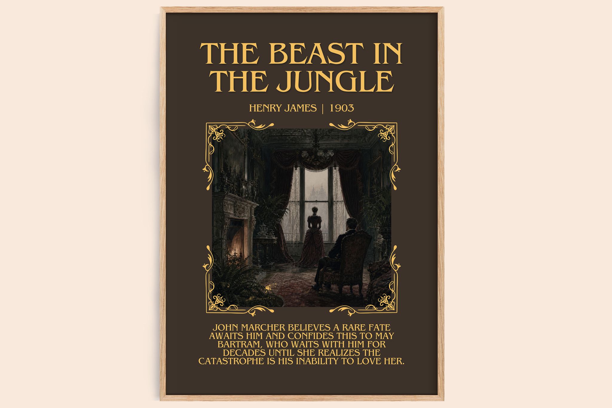The Beast In The Jungle Minimalist Book Poster by Henry James