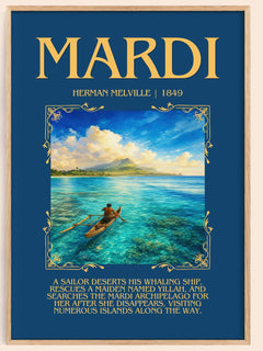 Mardi Minimalist Book Poster by Herman Melville – image 1