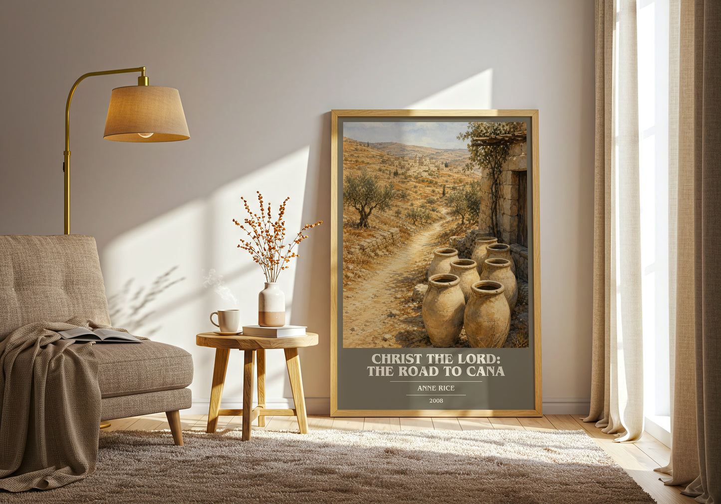 Christ The Lord: The Road To Cana book cover print on bookshelf – Anne Rice fan gift