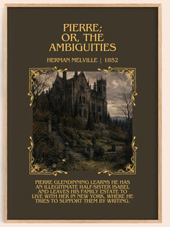 Pierre; Or, The Ambiguities Minimalist Book Poster by Herman Melville – image 1