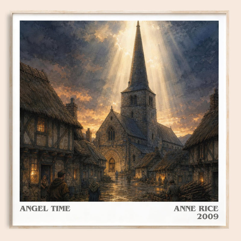 Angel Time literary book poster by Anne Rice – framed literary art print