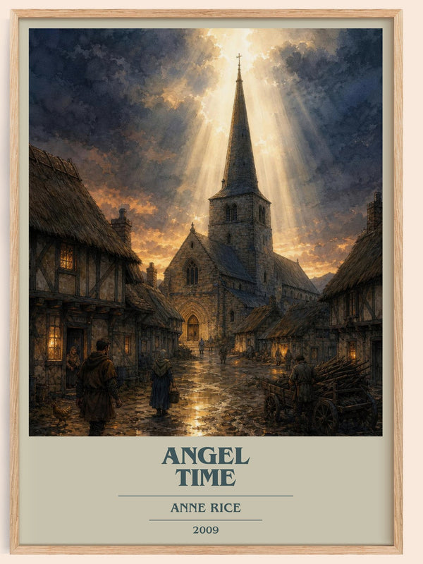 Angel Time book cover book poster by Anne Rice – framed literary art print
