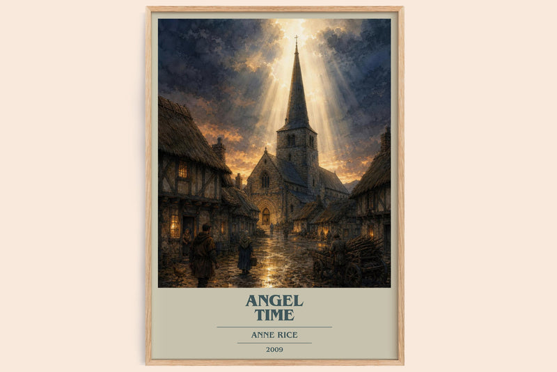 Angel Time book cover book poster by Anne Rice – framed literary art print