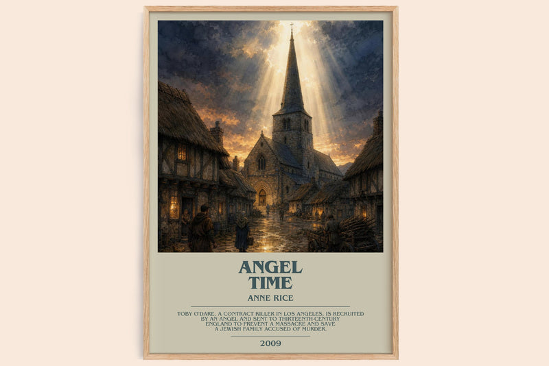 Angel Time bookish book poster by Anne Rice – framed literary art print