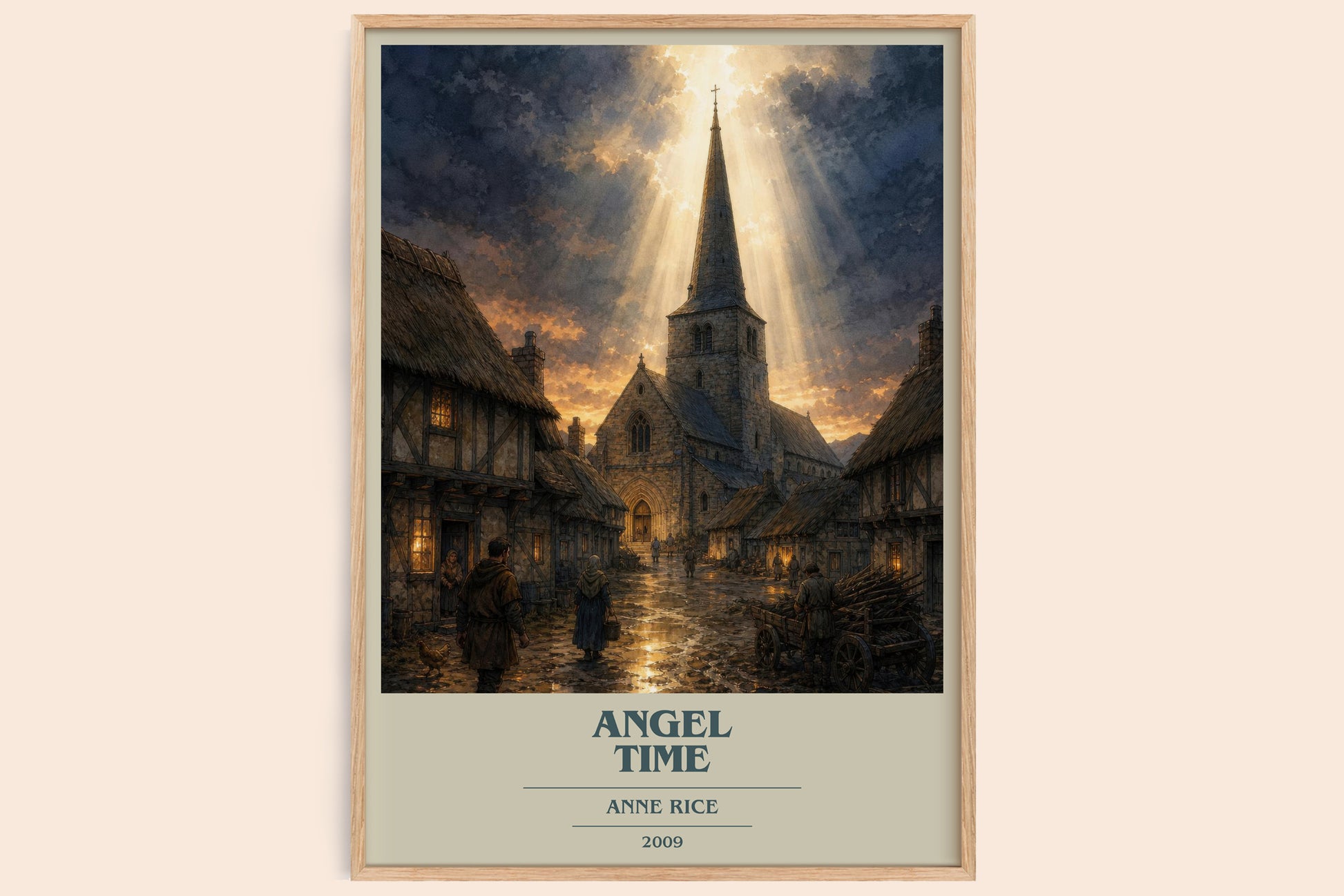Angel Time book cover book poster by Anne Rice – framed literary art print