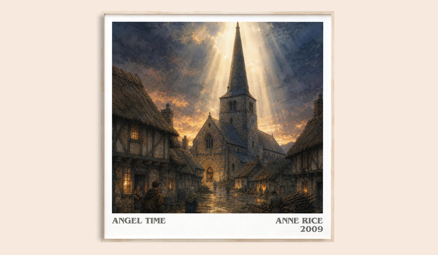 Angel Time literary book poster by Anne Rice – framed literary art print