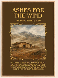 Ashes For The Wind Minimalist Book Poster by Hernando Téllez – image 1