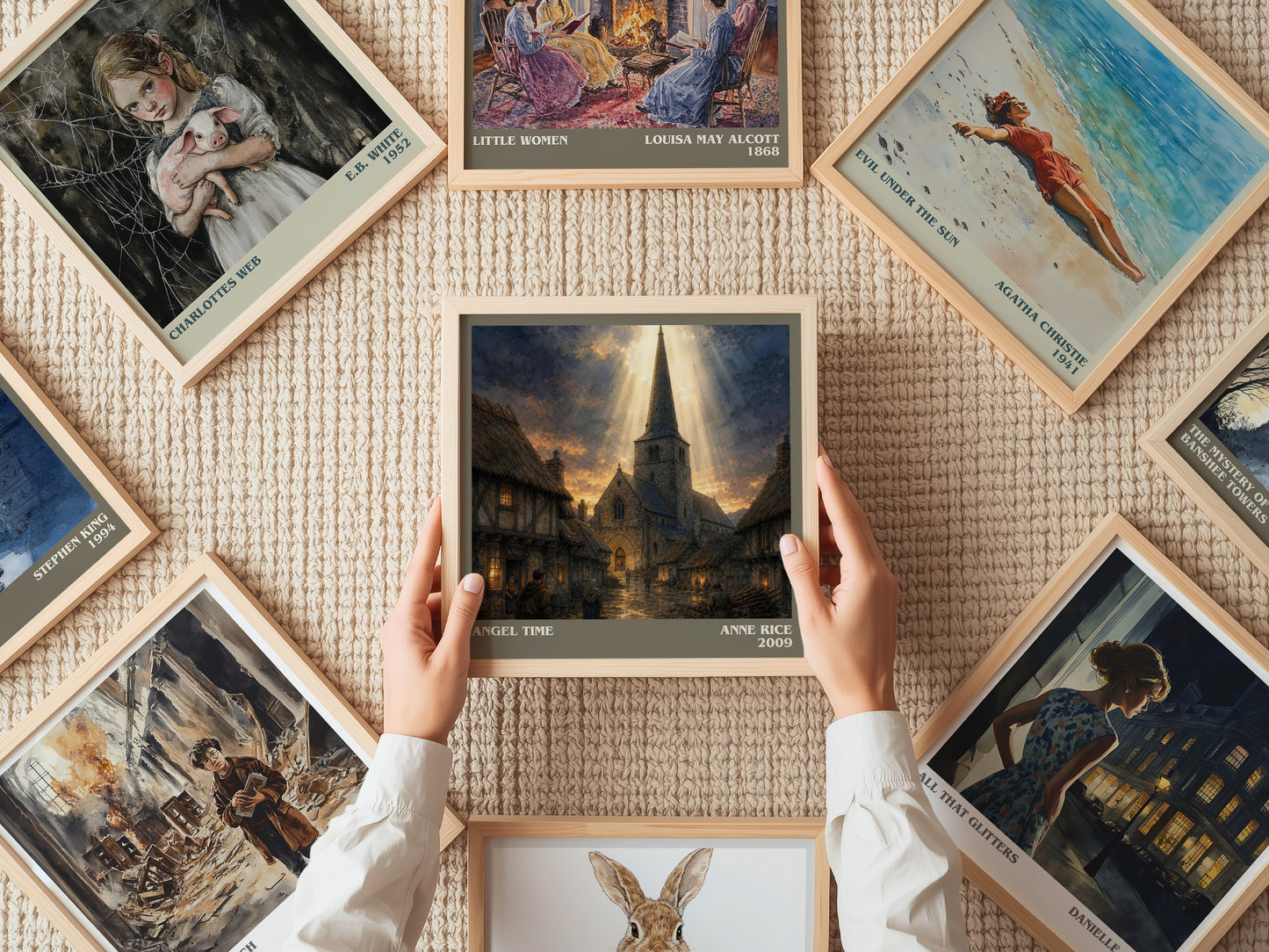 Angel Time literary book poster framed on wall – fantasy wall art