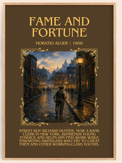 Fame And Fortune Minimalist Book Poster by Horatio Alger – image 1