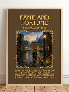 Fame And Fortune Minimalist Book Poster by Horatio Alger – image 2