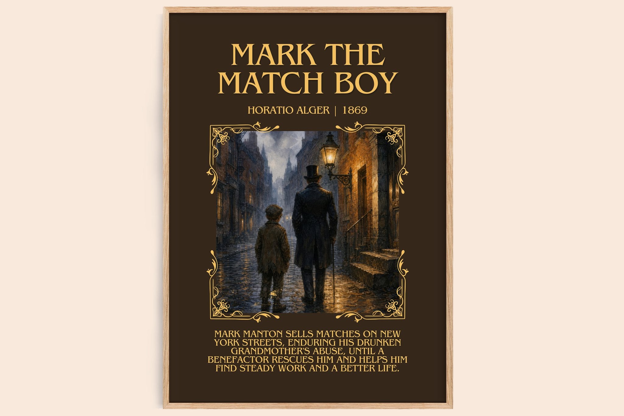 Mark The Match Boy Minimalist Book Poster by Horatio Alger