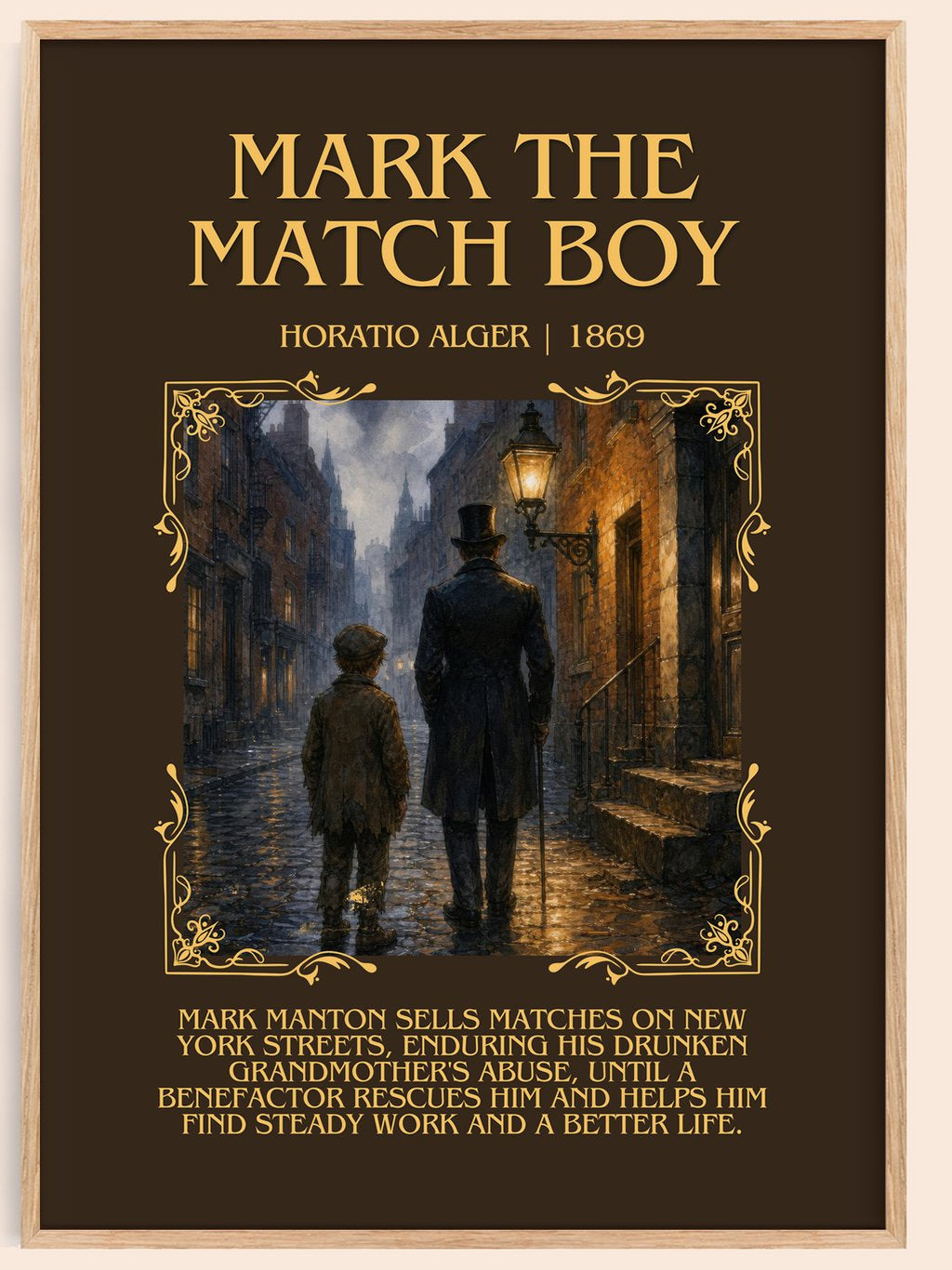 Mark The Match Boy Minimalist Book Poster by Horatio Alger – book poster