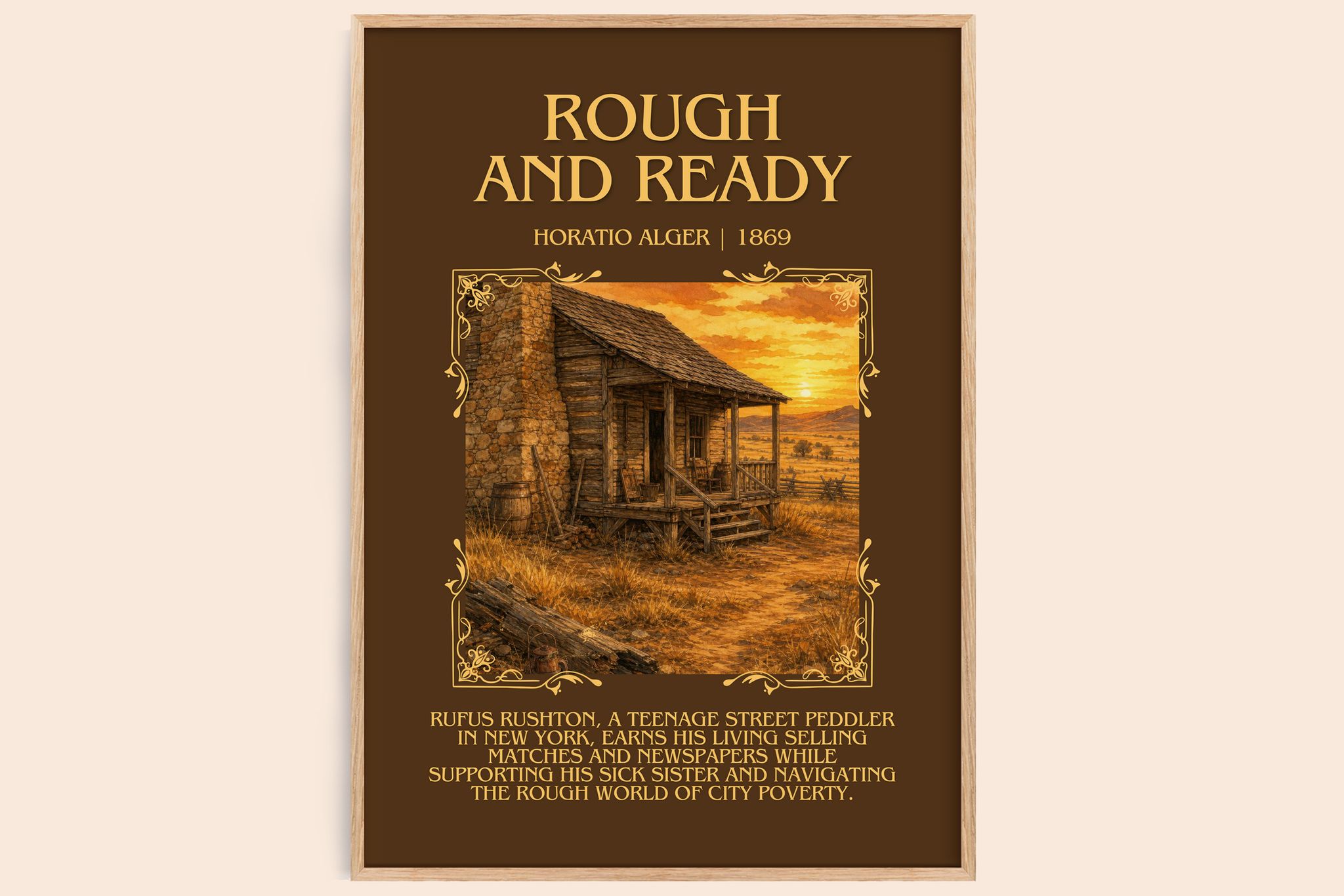 Rough And Ready Minimalist Book Poster by Horatio Alger