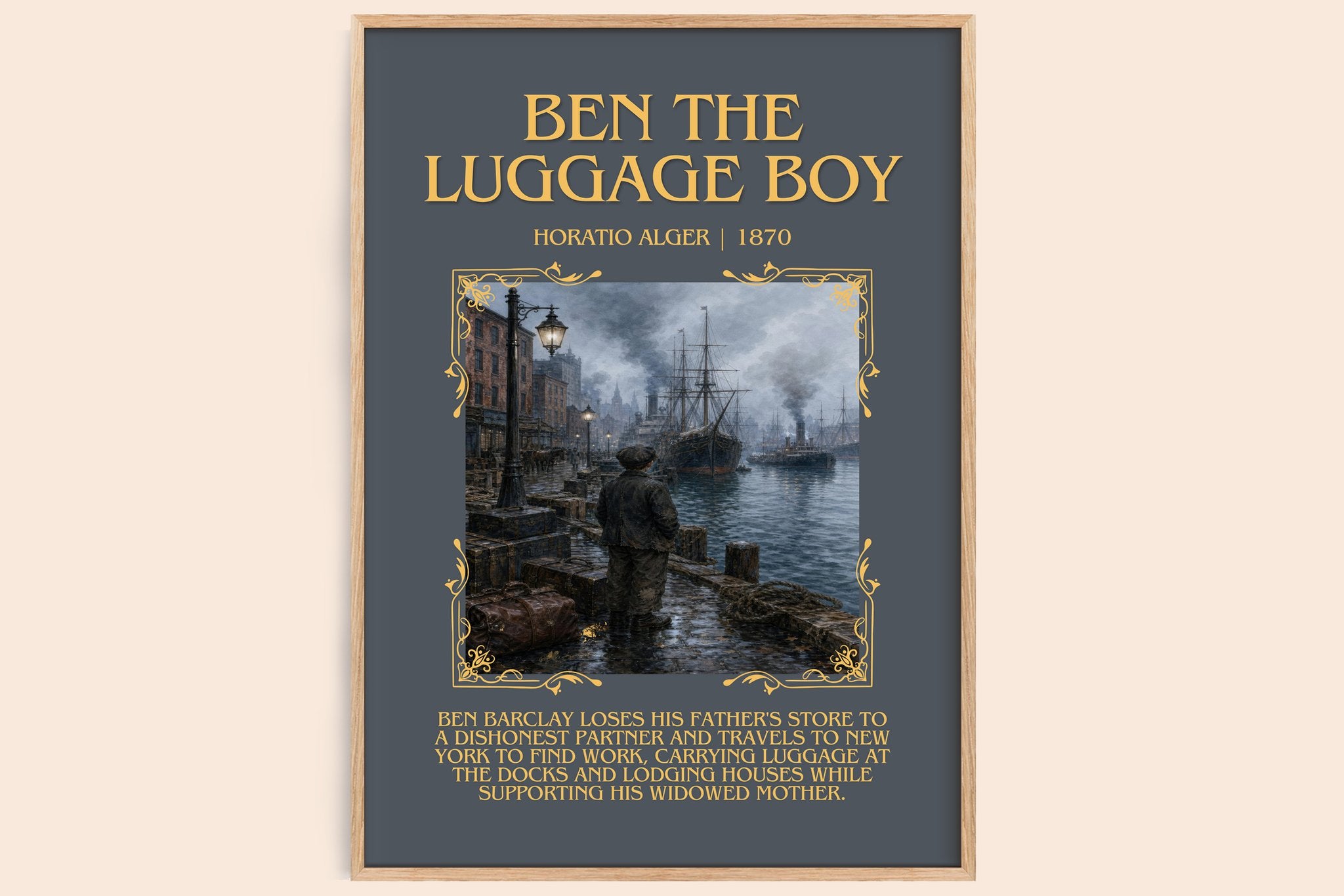Ben The Luggage Boy Minimalist Book Poster by Horatio Alger