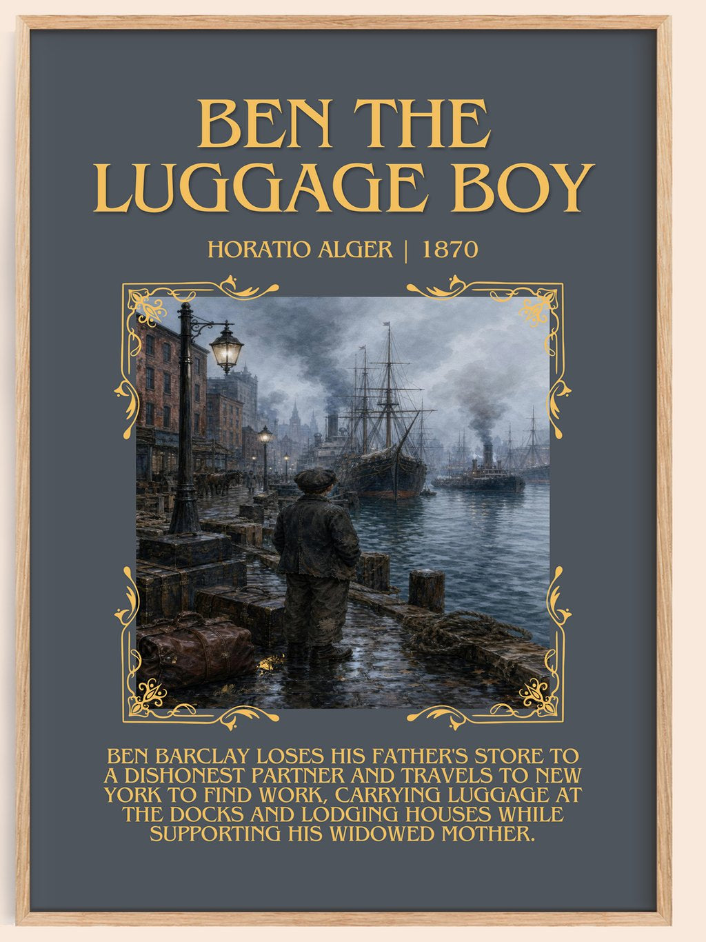 Ben The Luggage Boy Minimalist Book Poster by Horatio Alger – book poster