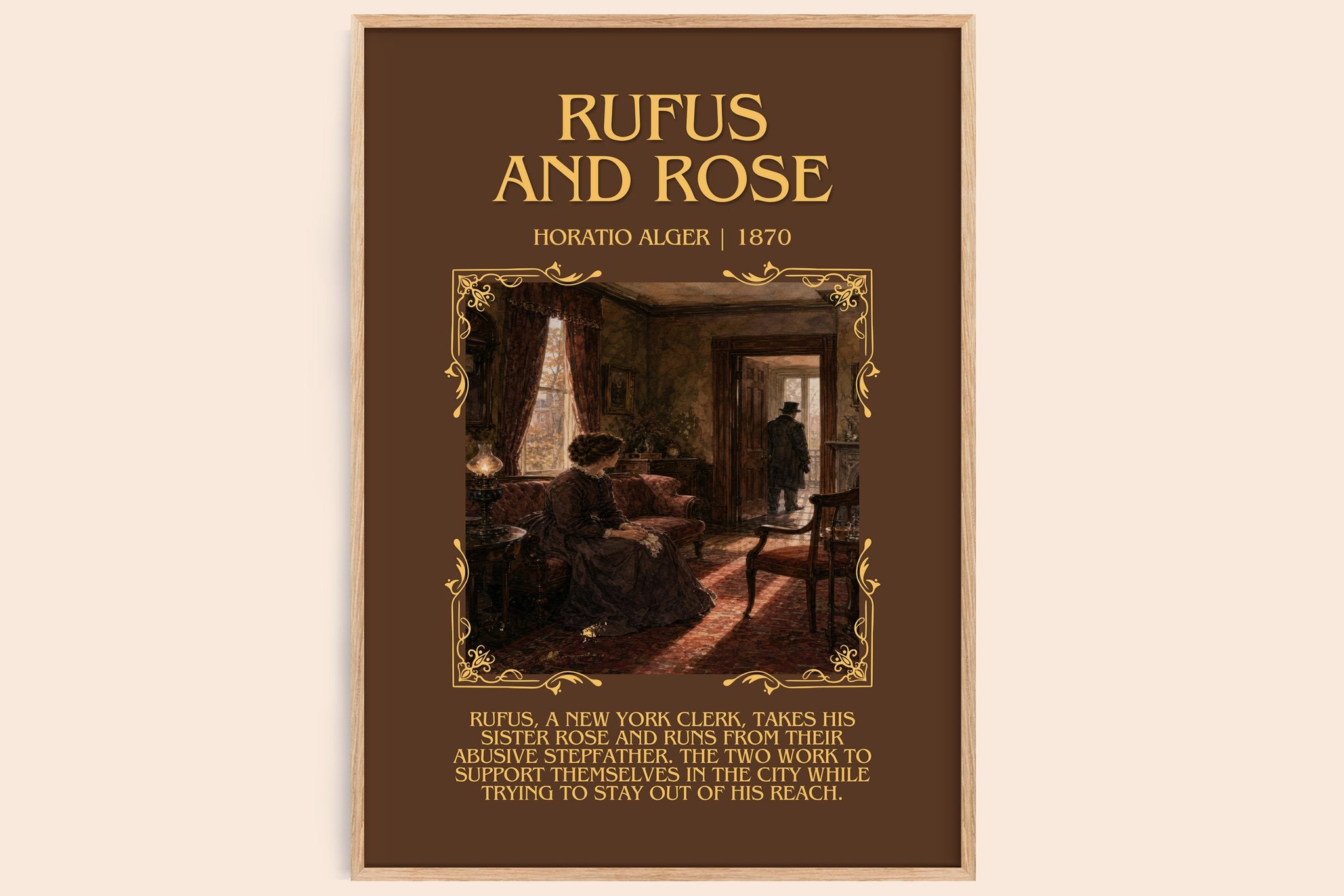 Rufus And Rose Minimalist Book Poster by Horatio Alger