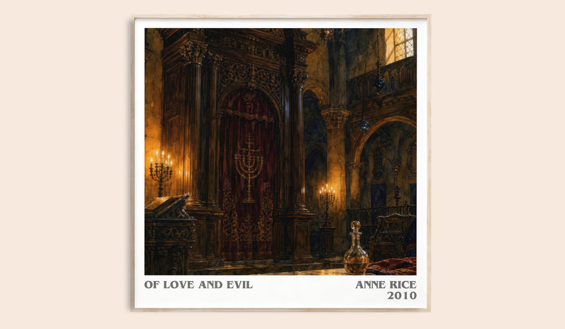 Of Love And Evil literary book poster by Anne Rice – framed literary art print