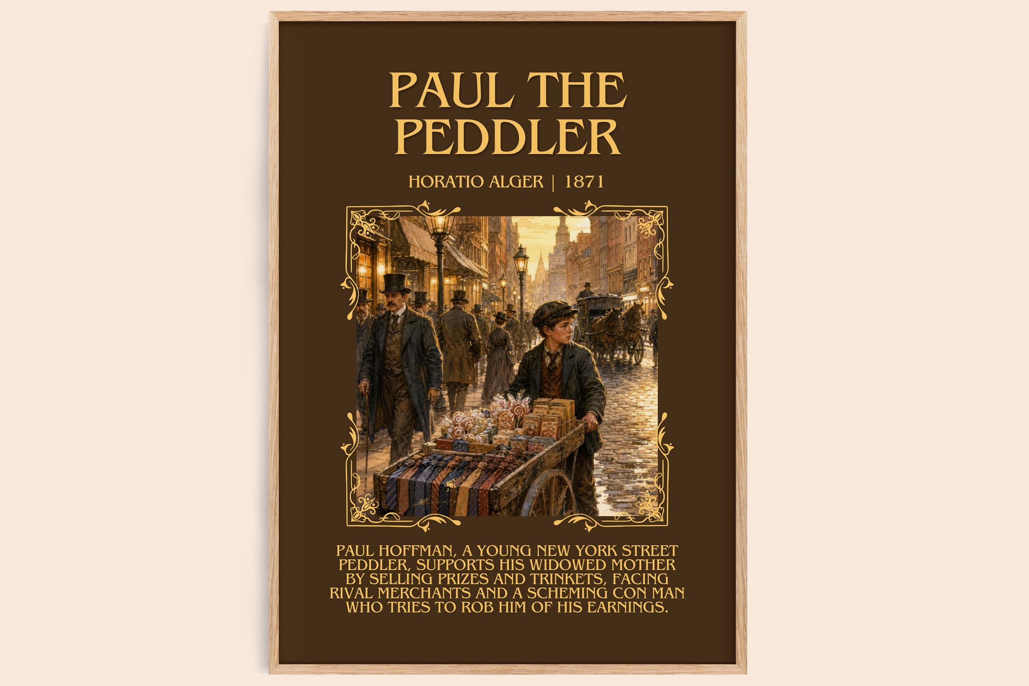 Paul The Peddler Minimalist Book Poster by Horatio Alger