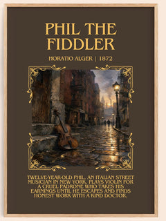 Phil The Fiddler Minimalist Book Poster by Horatio Alger – image 1