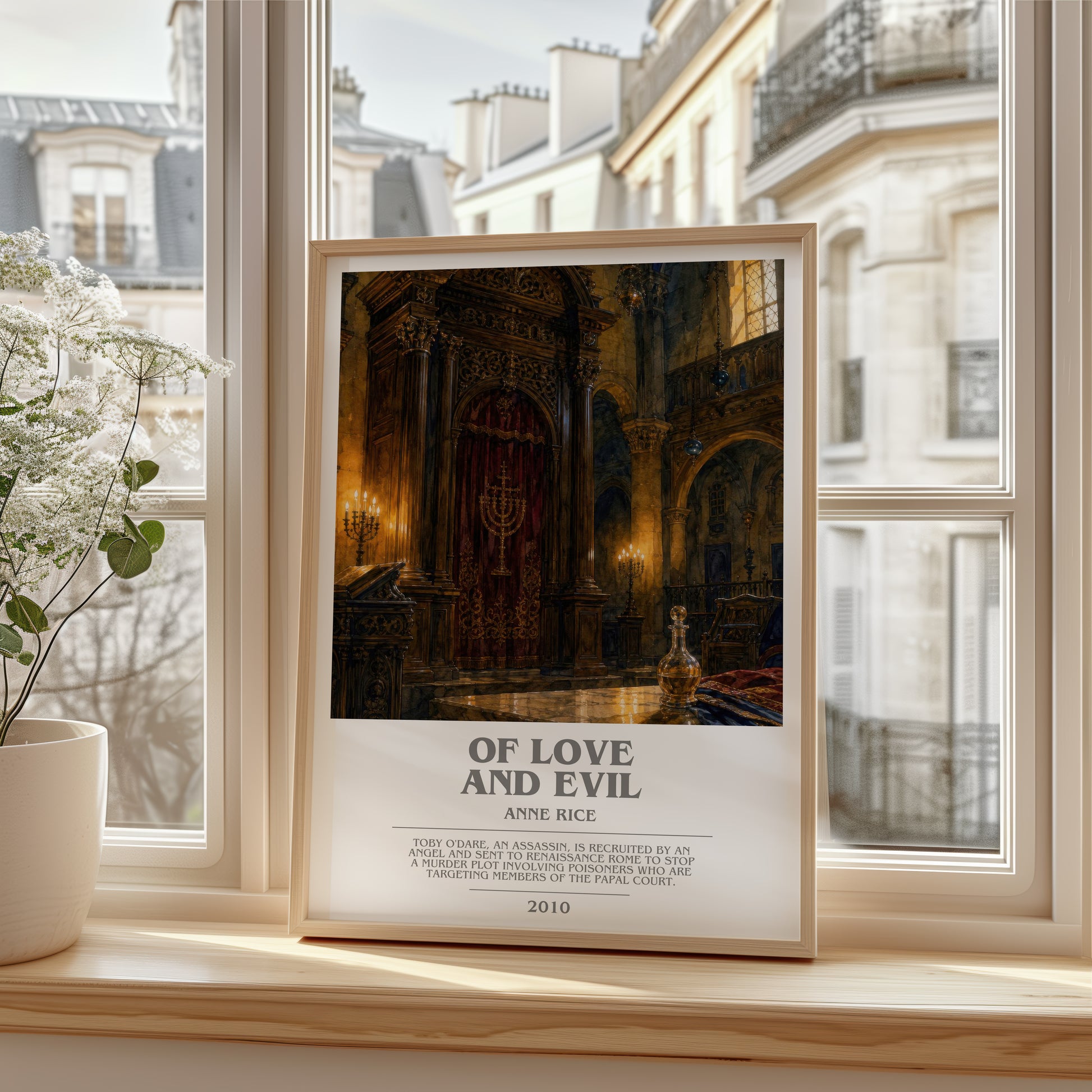 Of Love And Evil bookish poster colour and style options – Anne Rice book art