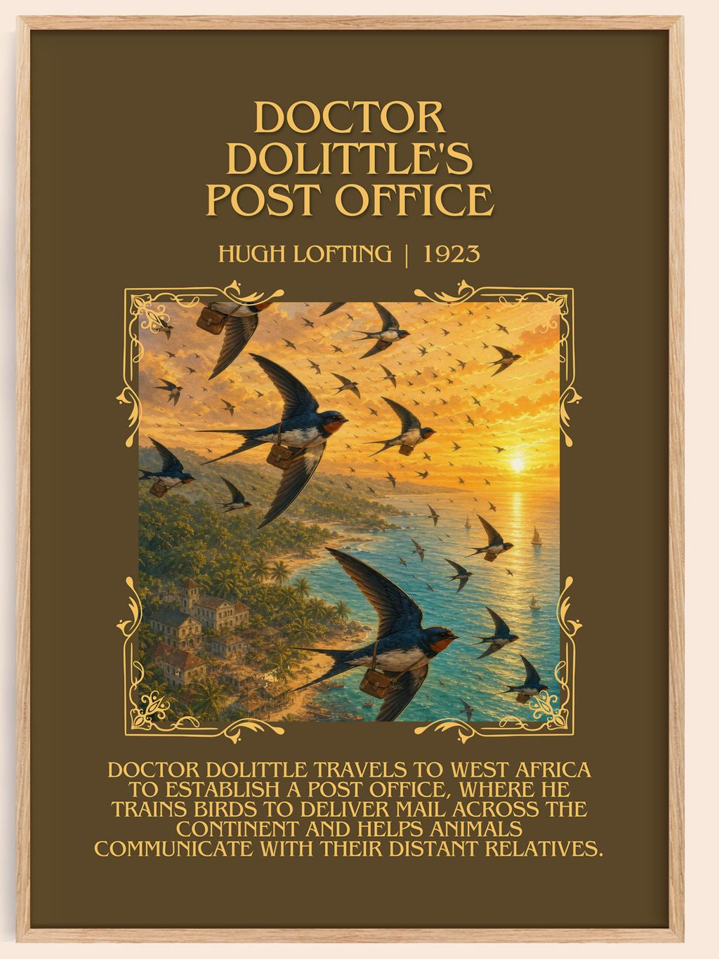Doctor Dolittle'S Post Office Minimalist Book Poster by Hugh Lofting – book poster