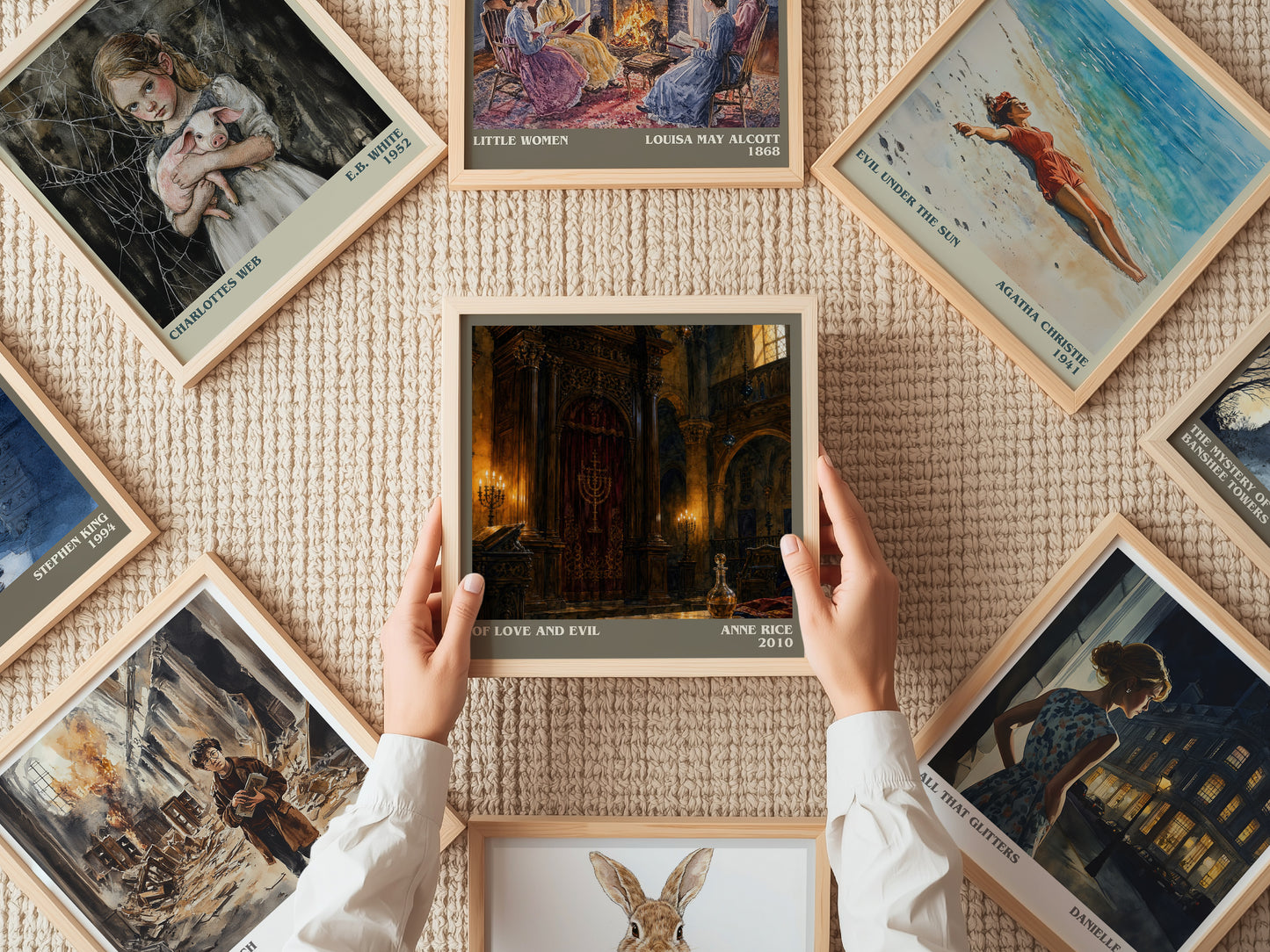 Of Love And Evil literary book poster framed on wall – fantasy wall art