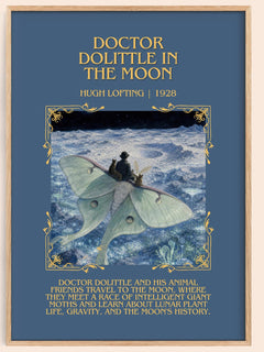 Doctor Dolittle In The Moon Minimalist Book Poster by Hugh Lofting – image 1