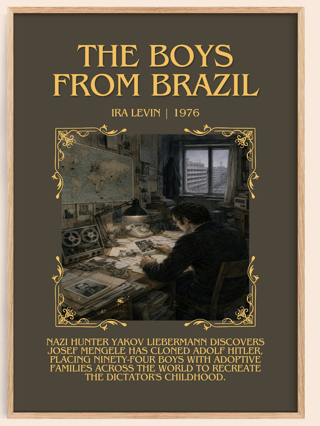 The Boys From Brazil Minimalist Book Poster by Ira Levin – book poster