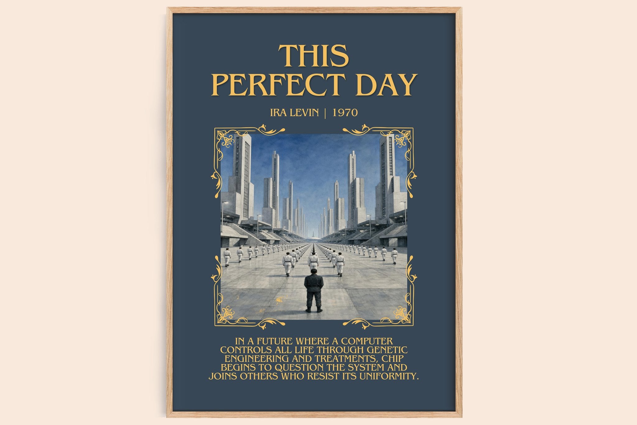 This Perfect Day Minimalist Book Poster by Ira Levin