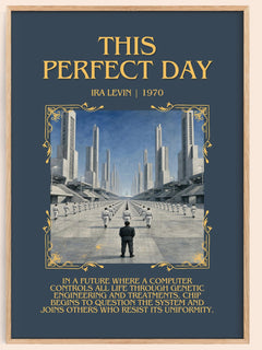 This Perfect Day Minimalist Book Poster by Ira Levin – image 1