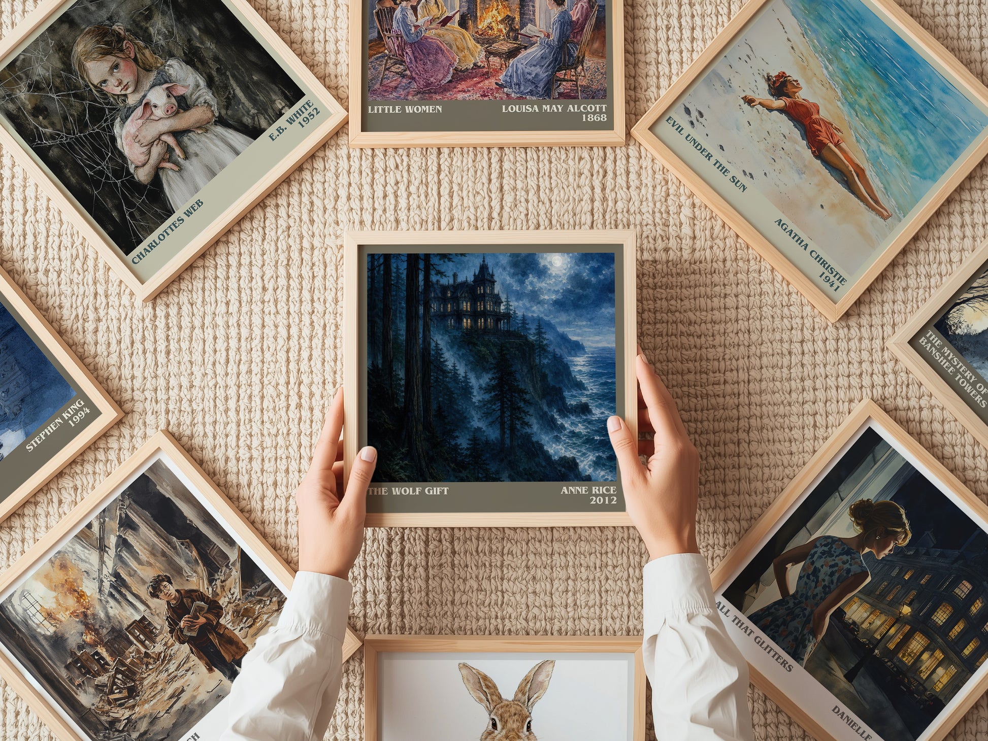 The Wolf Gift literary book poster framed on wall – horror wall art