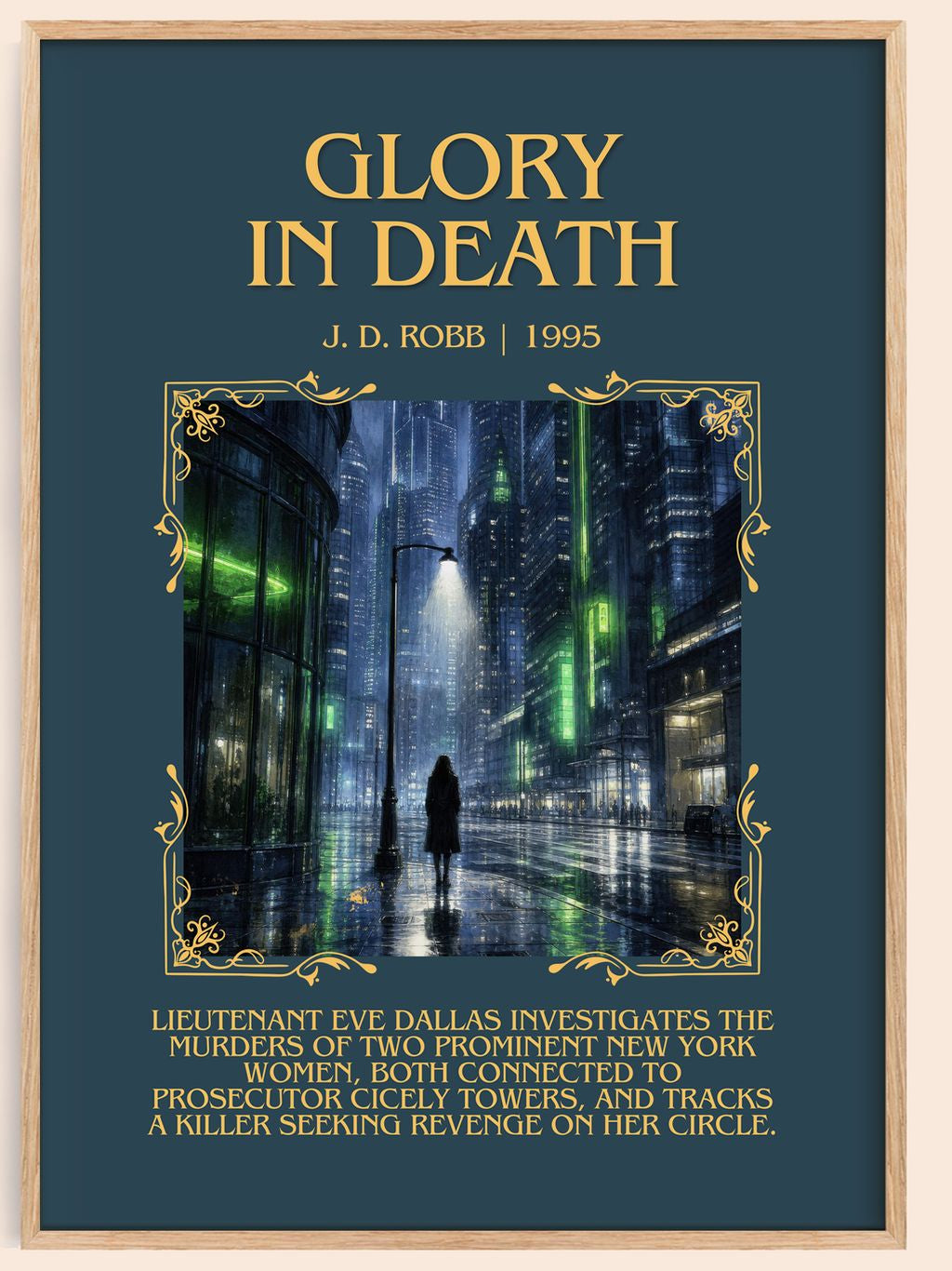 Glory In Death Minimalist Book Poster by J. D. Robb – book poster