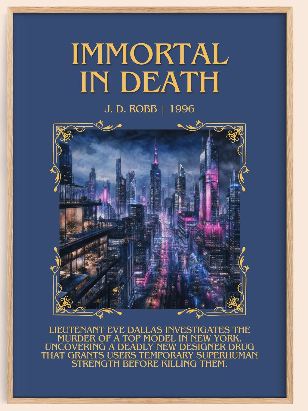 Immortal In Death Minimalist Book Poster by J. D. Robb – book poster