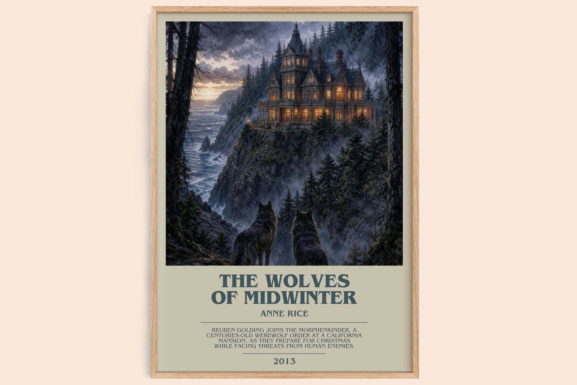 The Wolves Of Midwinter bookish book poster by Anne Rice – framed literary art print