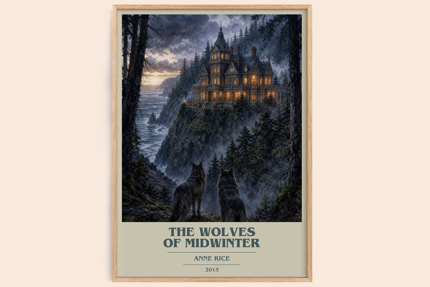 The Wolves Of Midwinter book cover book poster by Anne Rice – framed literary art print
