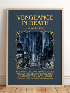 Vengeance In Death Minimalist Book Poster by J. D. Robb – image 2