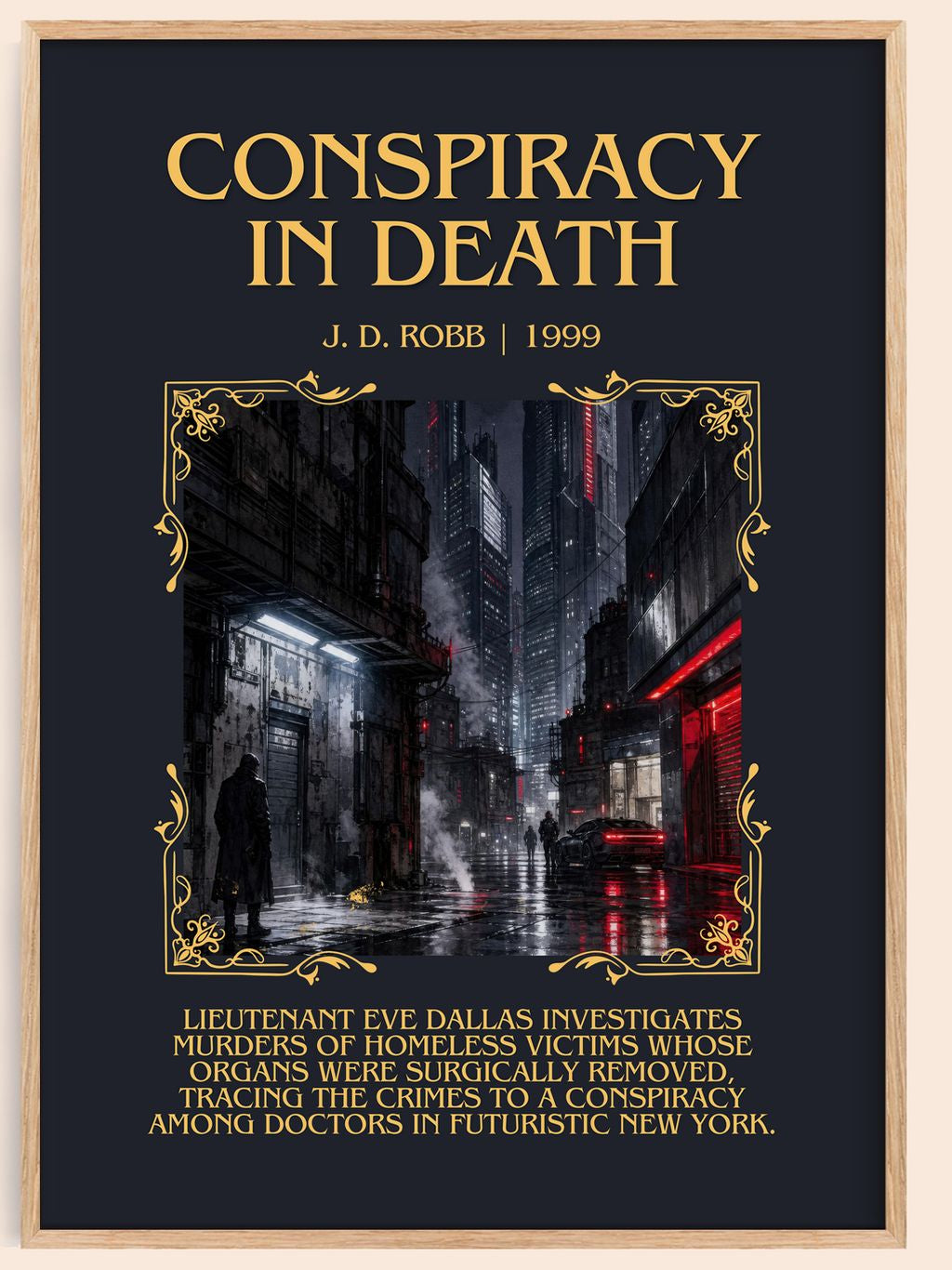 Conspiracy In Death Minimalist Book Poster by J. D. Robb – book poster