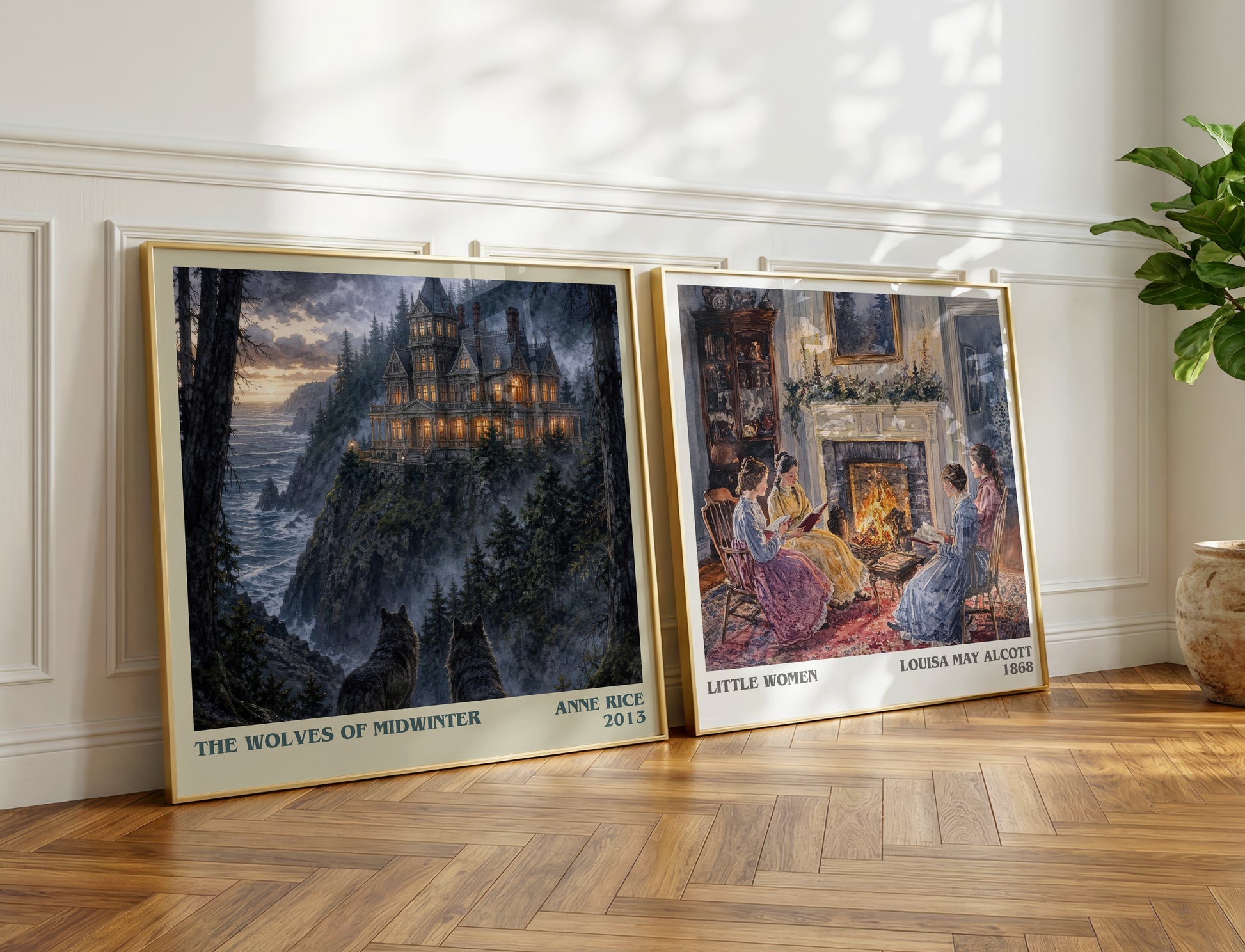 The Wolves Of Midwinter literary print on bookshelf – Anne Rice fan gift