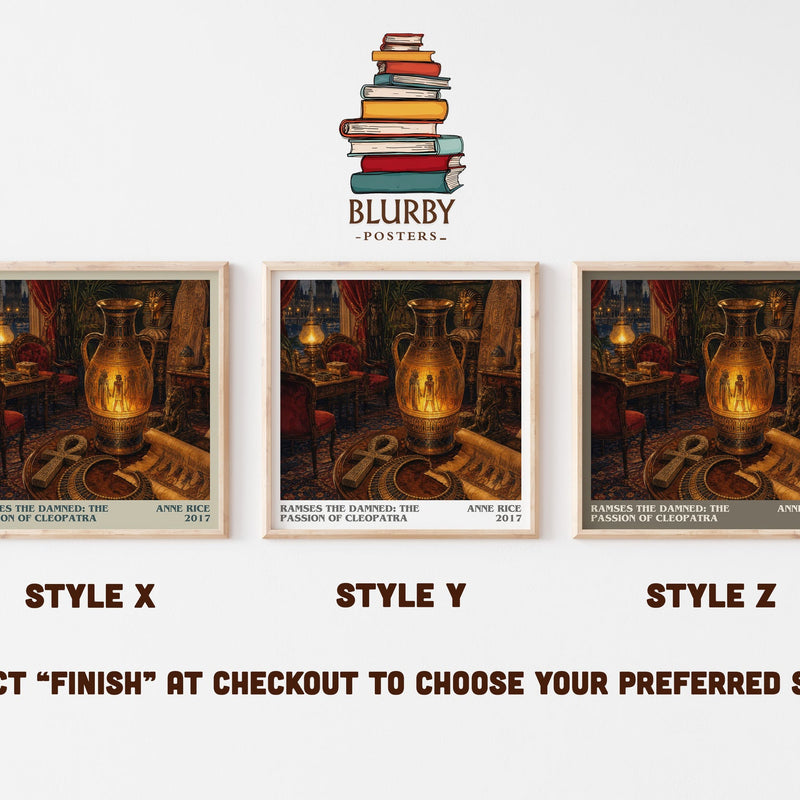 Ramses The Damned: The Passion Of Cleopatra literary print in frame leaning in hallway – fantasy wall art
