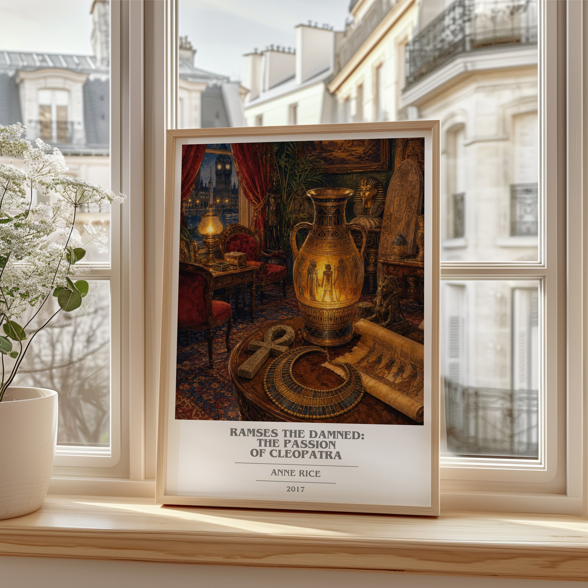 Ramses The Damned: The Passion Of Cleopatra book cover poster colour and style options – Anne Rice book art