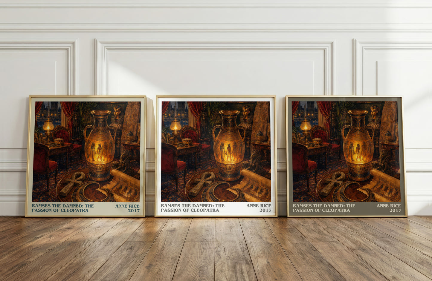 Ramses The Damned: The Passion Of Cleopatra literary art print colour and style options – Anne Rice book art