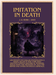 Imitation In Death Minimalist Book Poster by J. D. Robb – image 1