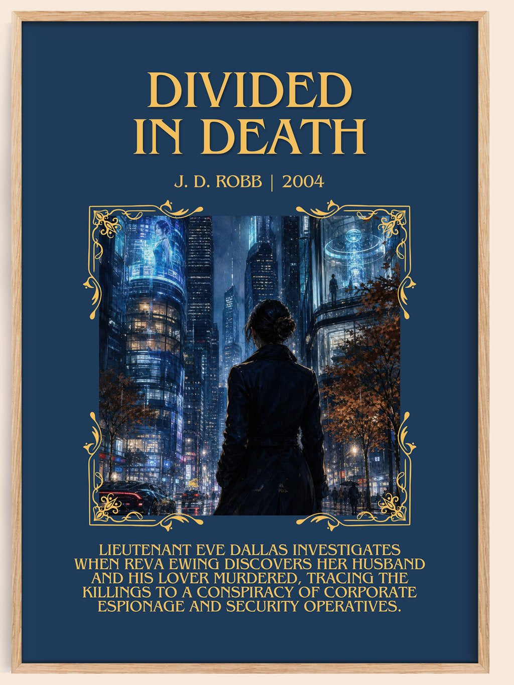 Divided In Death Minimalist Book Poster by J. D. Robb – book poster