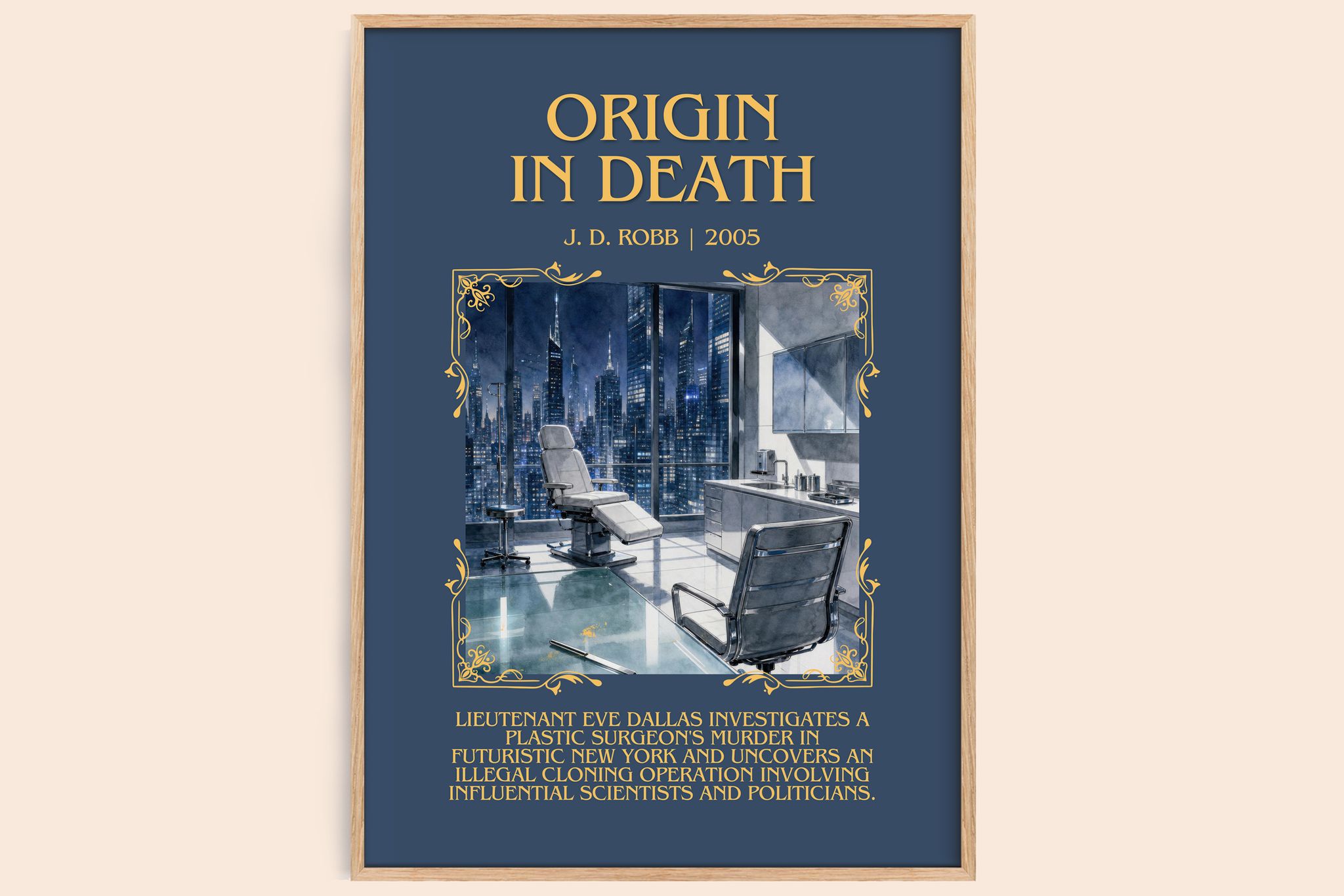 Origin In Death Minimalist Book Poster by J. D. Robb