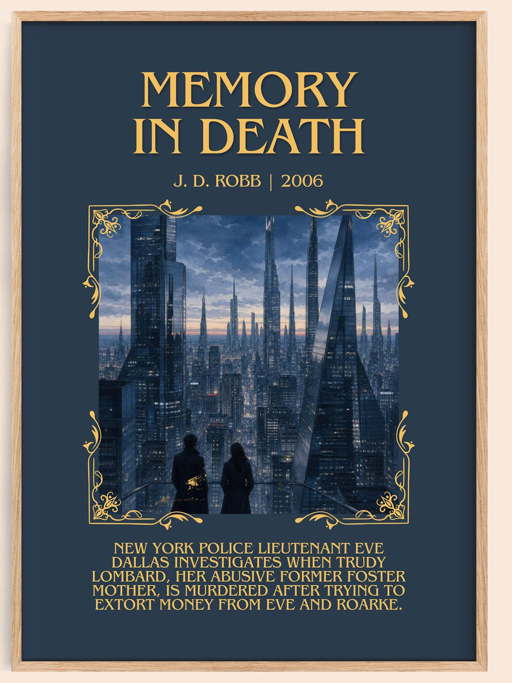 Memory In Death Minimalist Book Poster by J. D. Robb – book poster