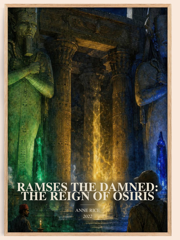 Ramses The Damned: The Reign Of Osiris watercolour book poster by Anne Rice – framed literary art print