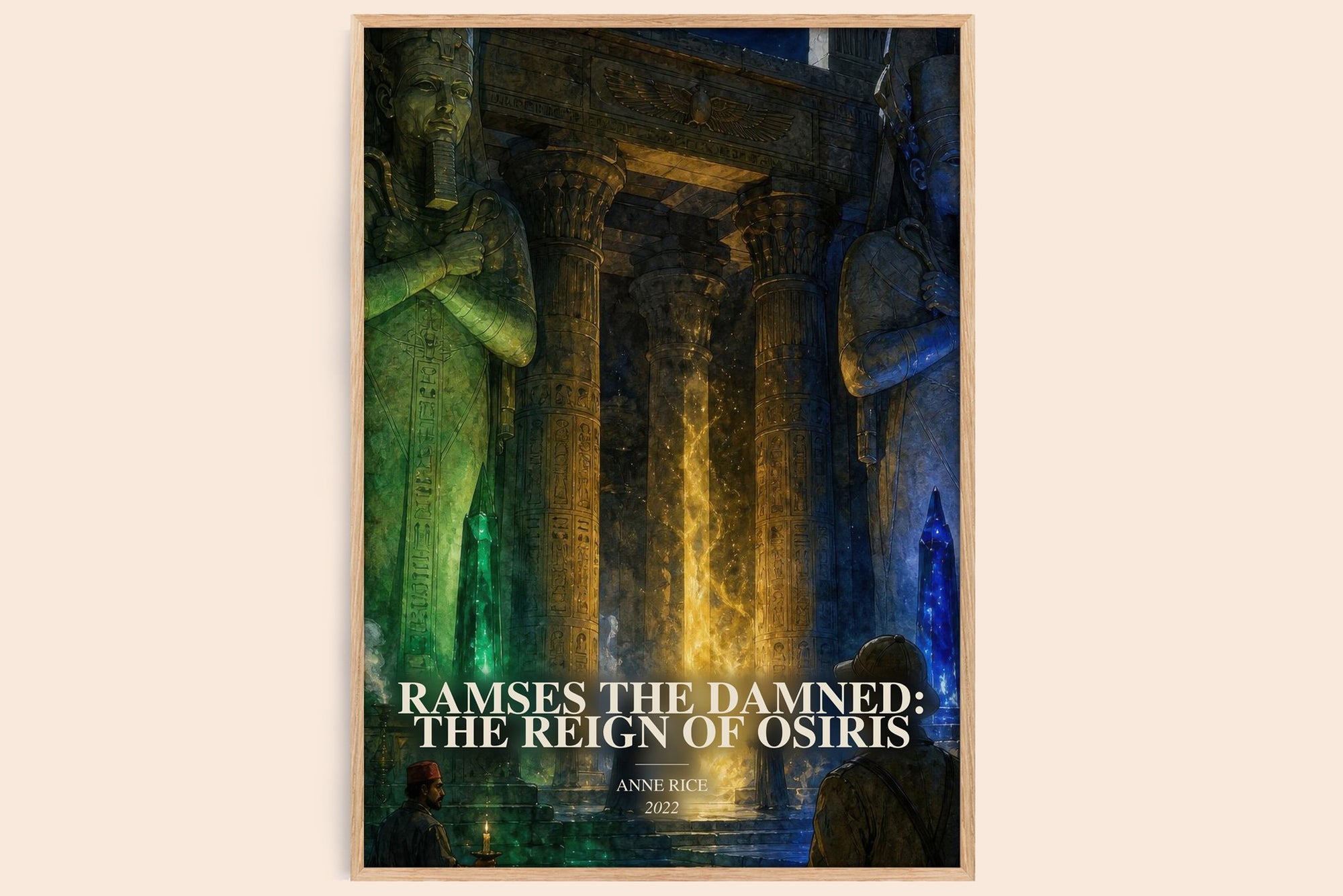 Ramses The Damned: The Reign Of Osiris watercolour book poster by Anne Rice – framed literary art print